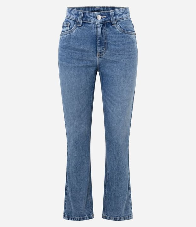 Pantalón Flare Cropped en Jeans con Cintura Alta 2