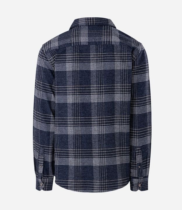 Camisa Regular en Franela con Estampado de Cuadros 5