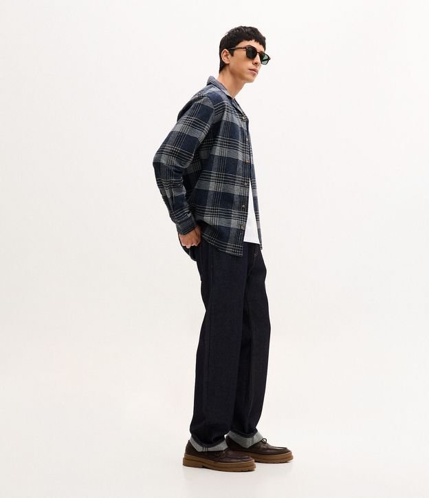 Camisa Regular en Franela con Estampado de Cuadros 2