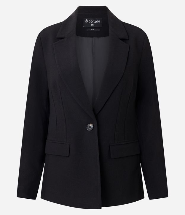 Blazer Sastrero de Silueta Reloj de Arena con Bolsillos 5