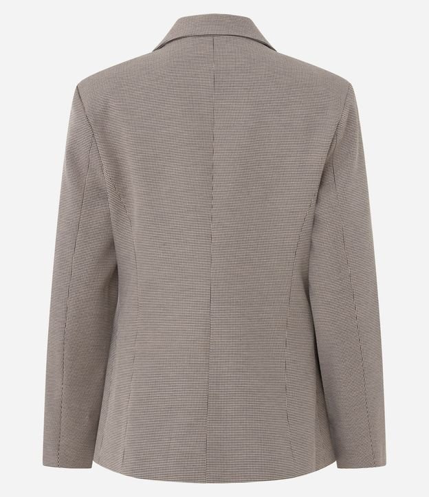 Blazer Sastrero de Silueta Reloj de Arena con Padron Pied de Poule 6
