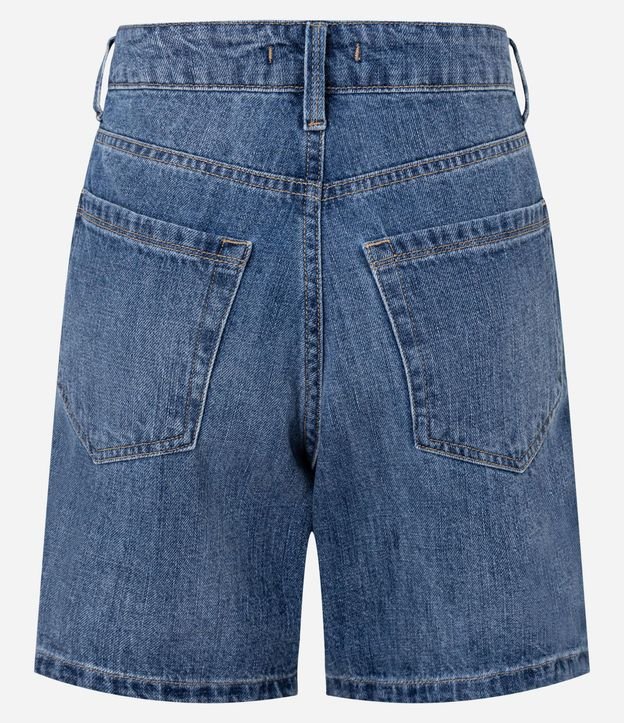 Bermuda en Jeans con Trabillas en la Cintura y Bolsillos 8