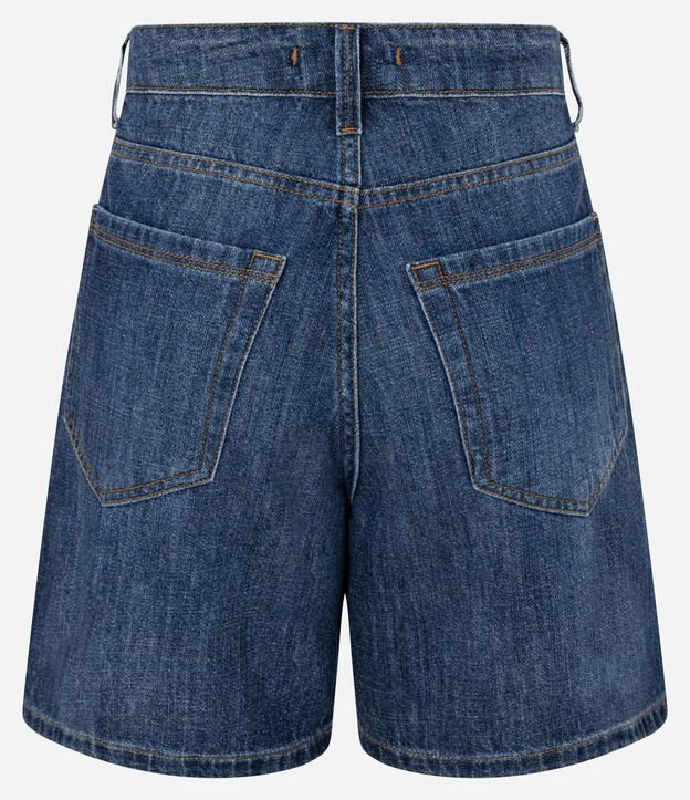 Bermuda en Jeans con Trabillas en la Cintura y Bolsillos 8