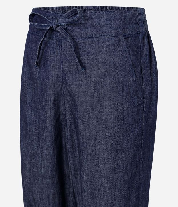 Pantalón Carrot Cintura Alta en Jeans con Amarre 6