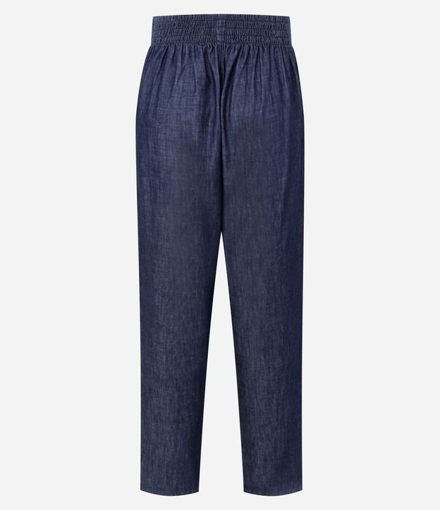 Pantalón Carrot Cintura Alta en Jeans con Amarre 7