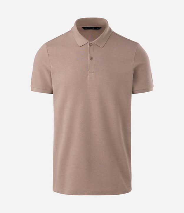 Polo Slim en Media Malla con Botones y Textura Acanalada 5
