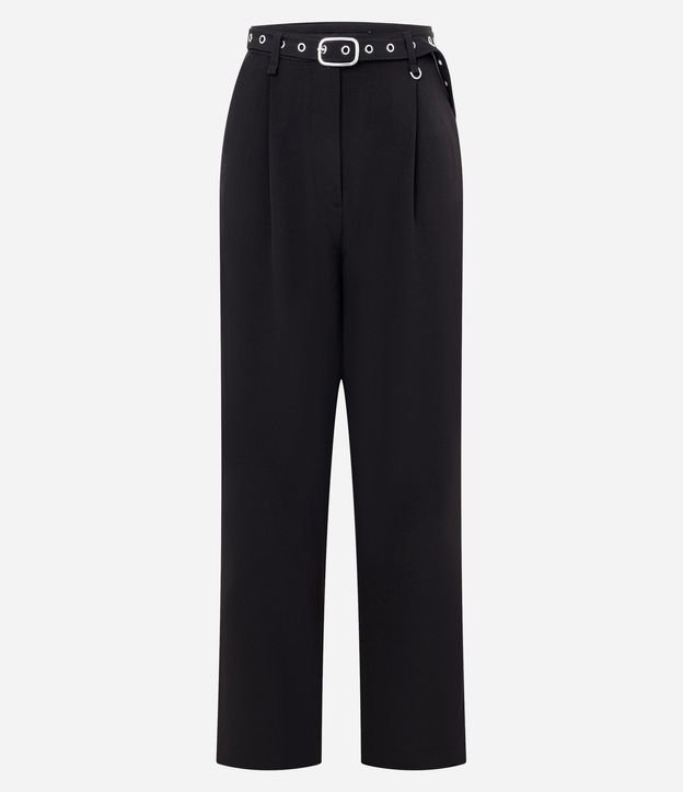 Pantalón Wide Leg Sastrería con Cinturón y Pliegues 5