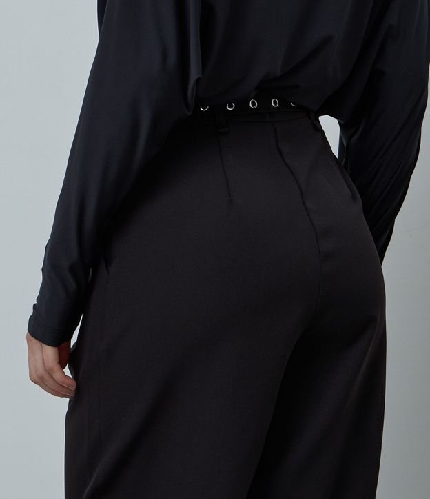 Pantalón Wide Leg Sastrería con Cinturón y Pliegues 4