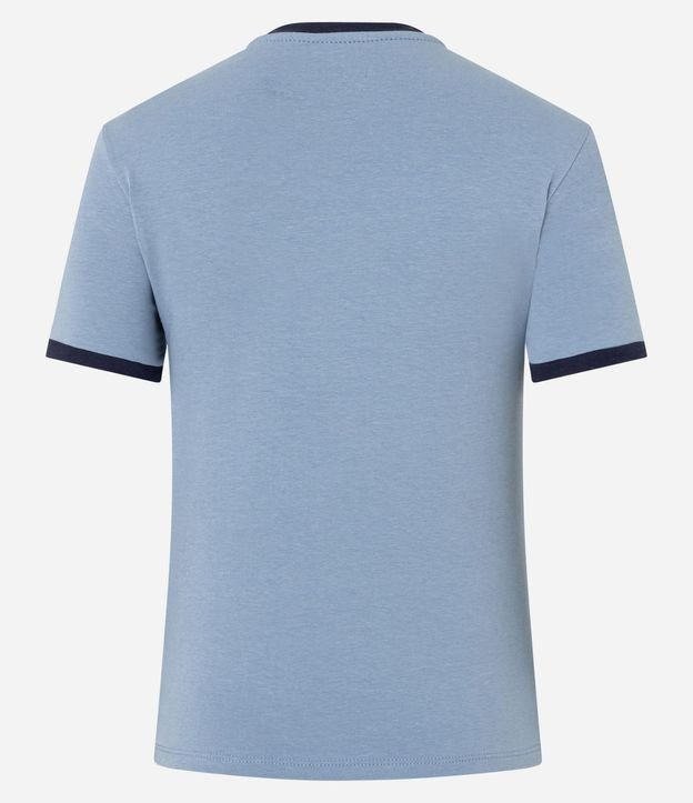 Remera New T-shirt con Viés Contrastantes y Estampa Maldivas 6