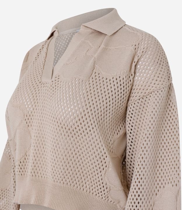 Blusa en Punto con Cuello Polo 6