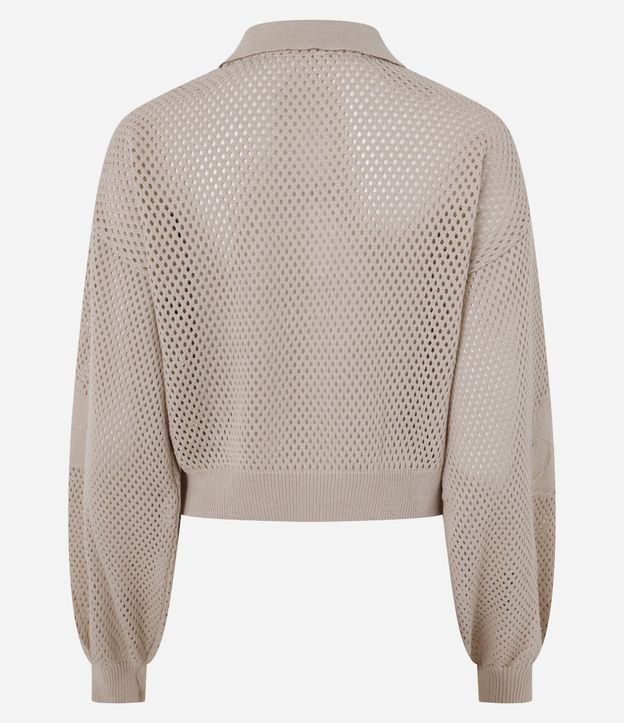 Blusa en Punto con Cuello Polo 7