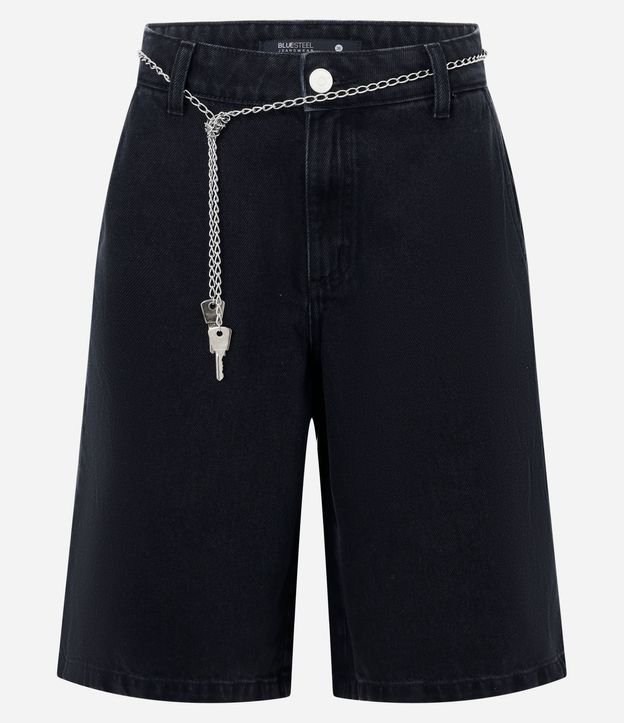 Bermuda Jorts en Jeans con Cinturón Cadena 6