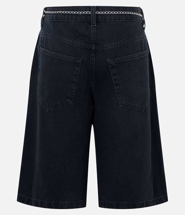 Bermuda Jorts en Jeans con Cinturón Cadena 7