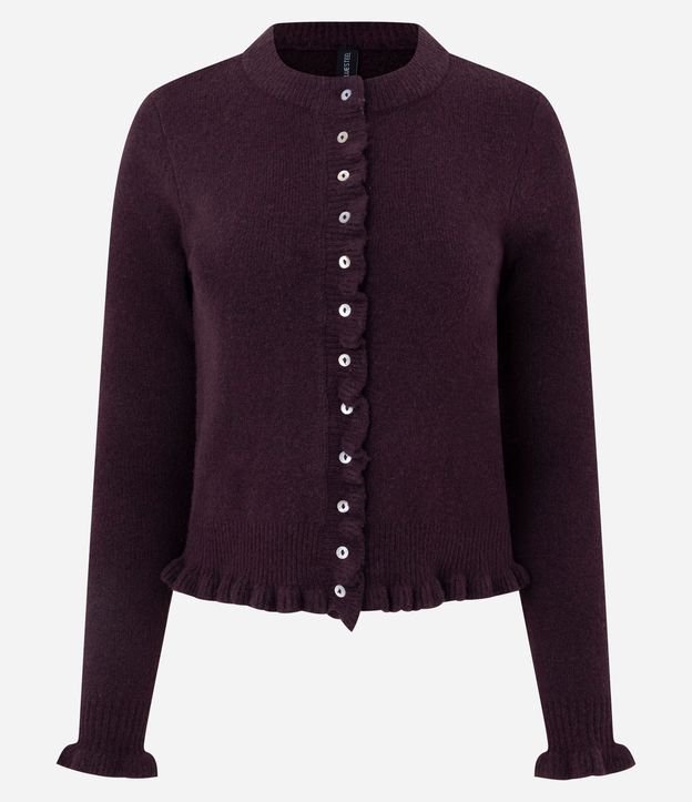 Cardigan en Punto con Volados y Botones Nácar 5