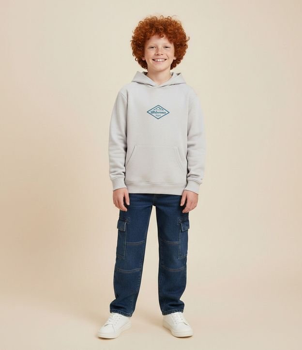 Buzo Infantil con Capucha y Estampa Wilderness – Talle 5 a 14 años