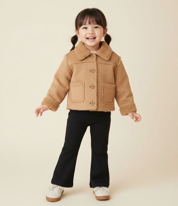 Pantalón Infantil Flare con Bolsillo Pequeño – Talle 1 a 5/6 años