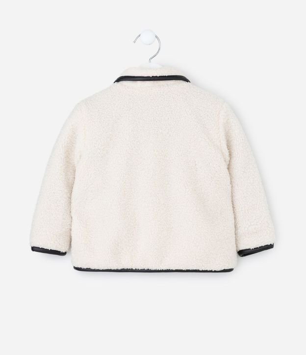 Campera Infantil en Sherpa con Detalle Contrastante  – Talle 1 a 6 años