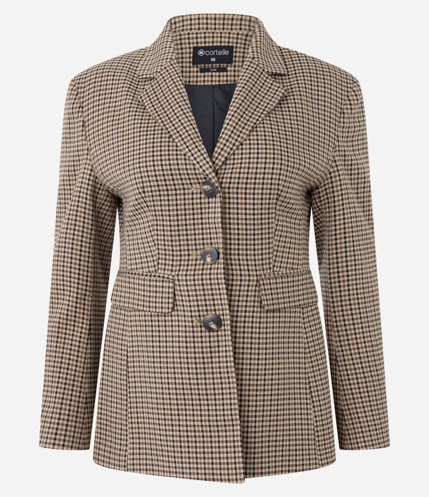 Blazer Sastre con Estampa Pied de Poule 6