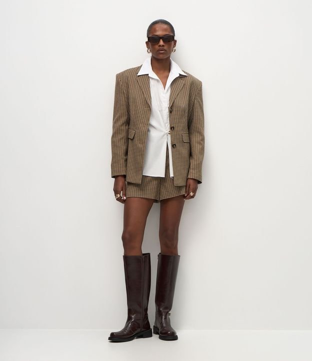 Blazer Sastre con Estampa Pied de Poule 2