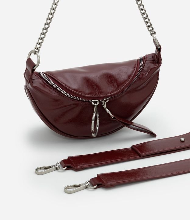 Cartera Riñonera Pequeña en PU con Correa de Cadena 8