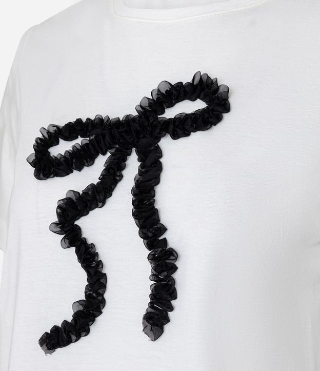 Remera T-shirt en Algodón con Lazo en Alto Relieve 2