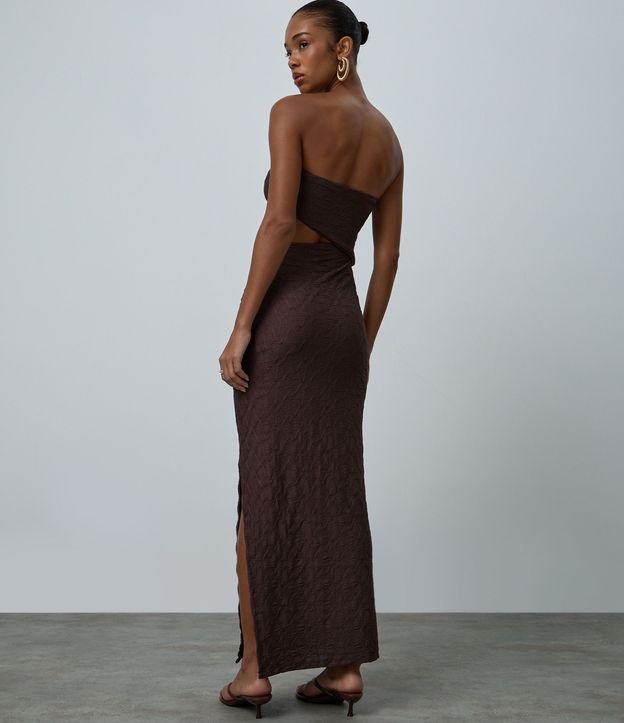 Vestido New Midi Texturizado con Cut Out