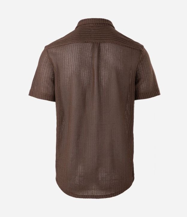Camisa Regular con Textura y Efecto Ganchillo 8