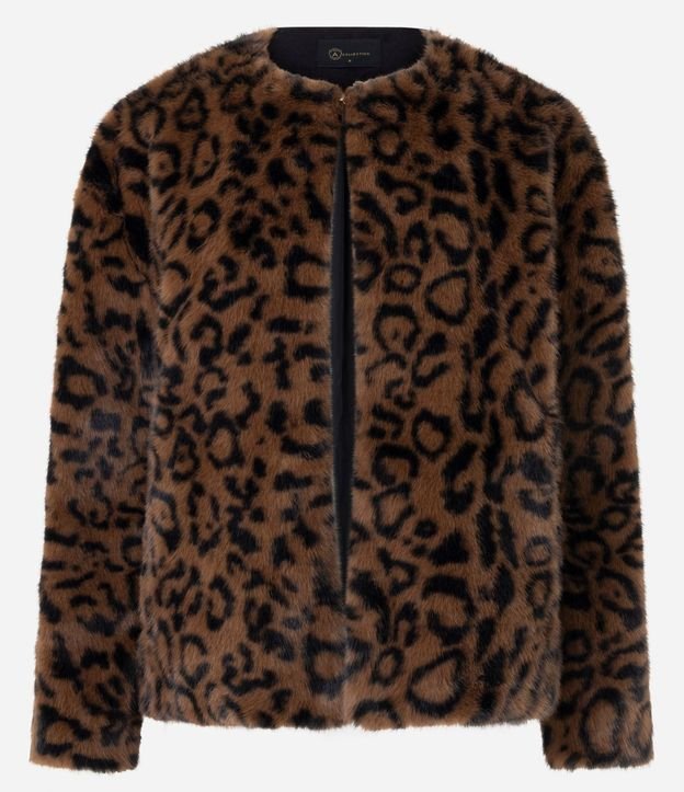 Saco de Pelo con Estampado Animal Print 5