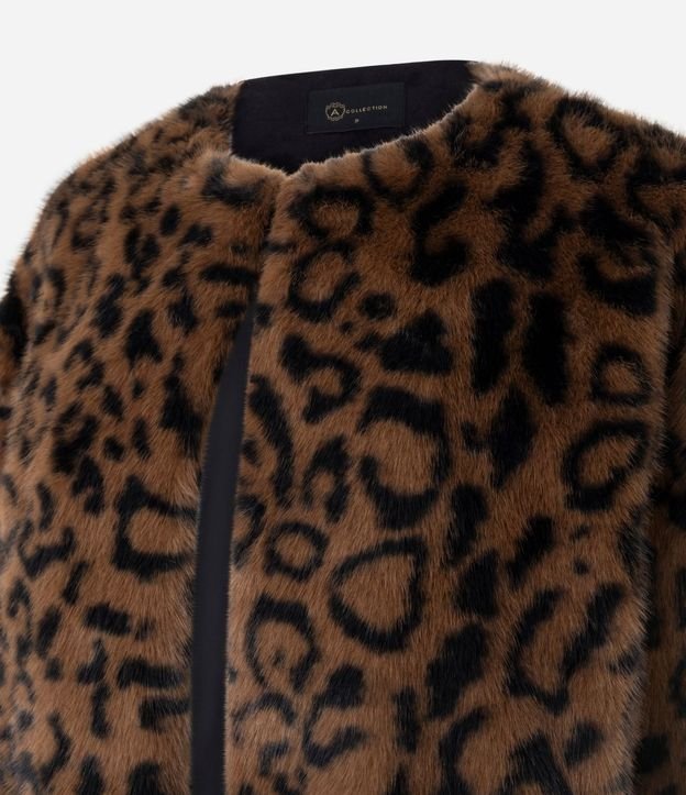 Saco de Pelo con Estampado Animal Print 6