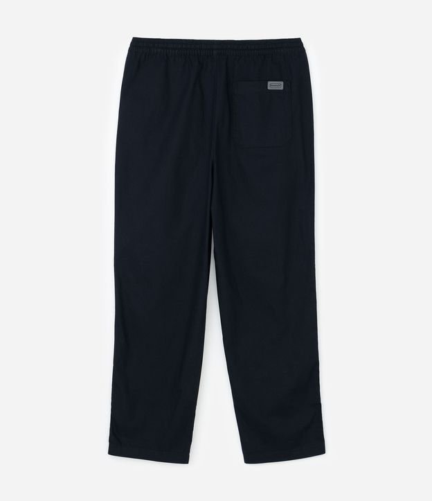 Pantalón Sarga Lisa con Cintura Elástica y Lazo Modelo Relaxed 6
