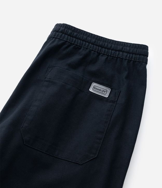 Pantalón Sarga Lisa con Cintura Elástica y Lazo Modelo Relaxed 10