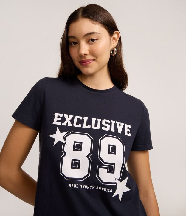 Remera en Algodón con Estampa Lettering Exclusive 89