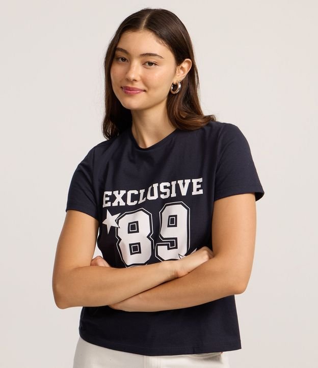 Remera en Algodón con Estampa Lettering Exclusive 89 3