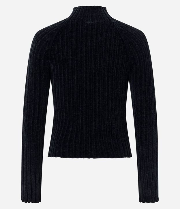 Blusa Cropped en Punto con Cuello Alto 7