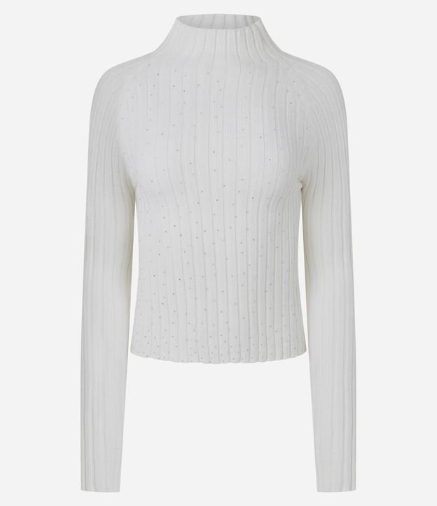 Blusa Cropped en Punto con Cuello Alto 5