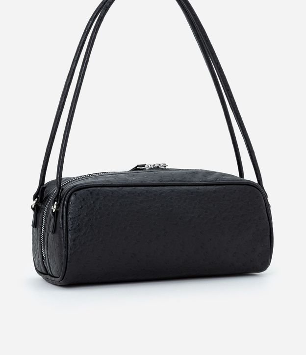 Cartera Mediana Rectangular con Textura y Correas Dobles 4