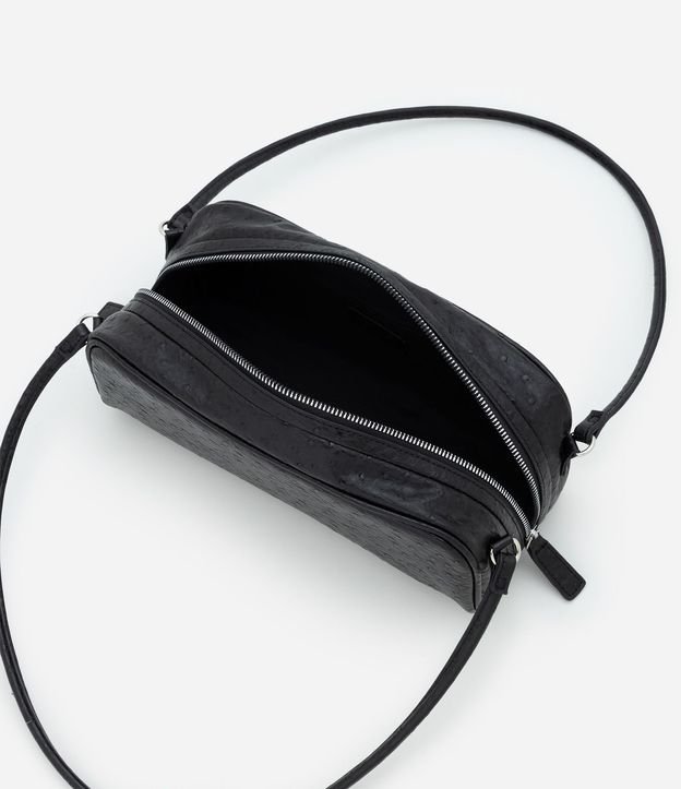Cartera Mediana Rectangular con Textura y Correas Dobles 10
