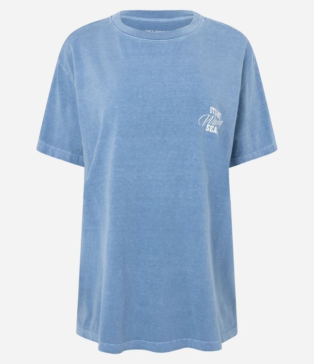 Remera Oversized Deportiva en Algodón con Estampado Lettering