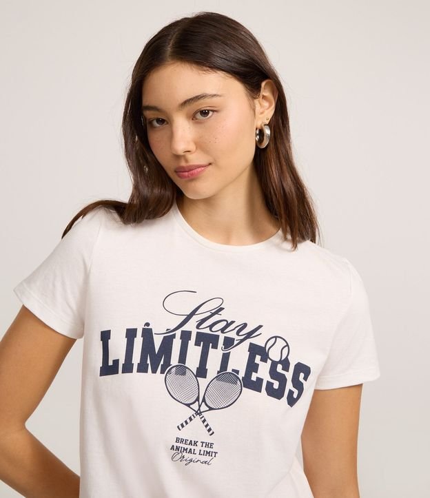 Remera T-Shirt en Algodón con Estampa Lettering