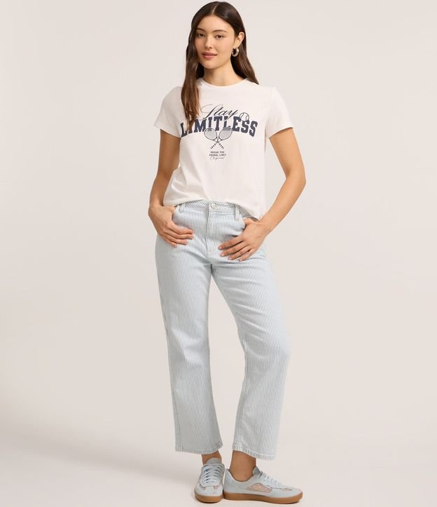 Remera T-Shirt en Algodón con Estampa Lettering 2