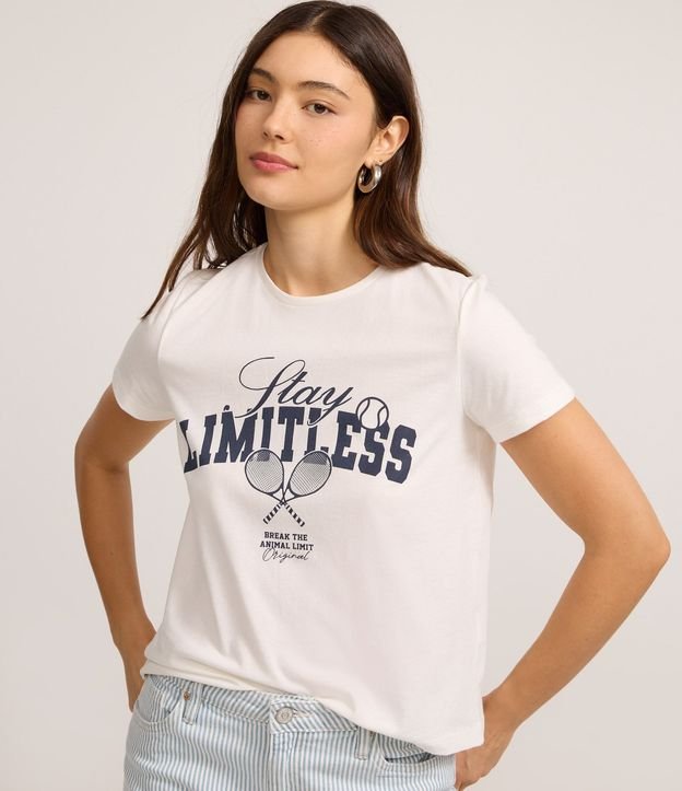 Remera T-Shirt en Algodón con Estampa Lettering 3