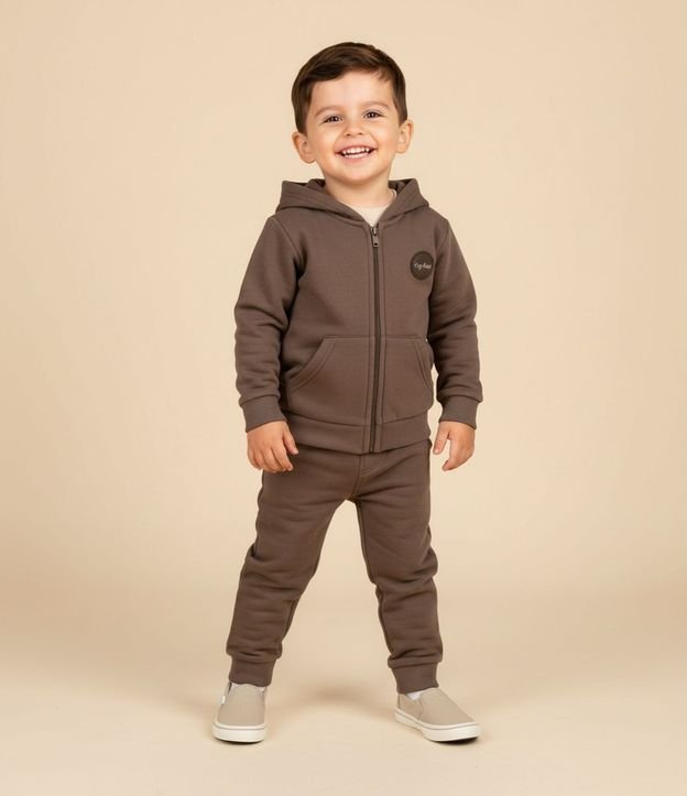 Conjunto Infantil Buzo con Bordado en Chenille y Pantalón – Talle 1 a 5/6 años