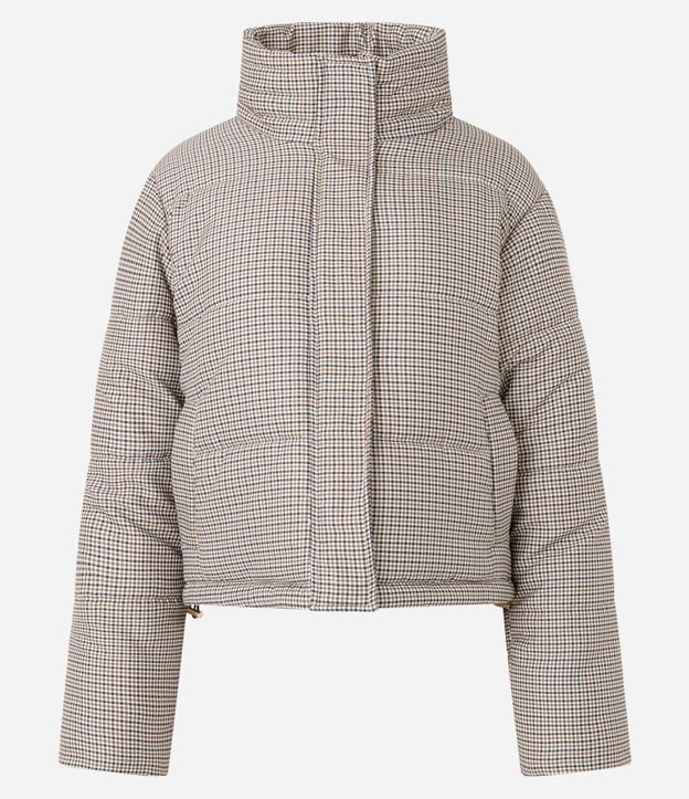 Campera con Estampa Mini de Cuadros y Regulador en los Puños 6