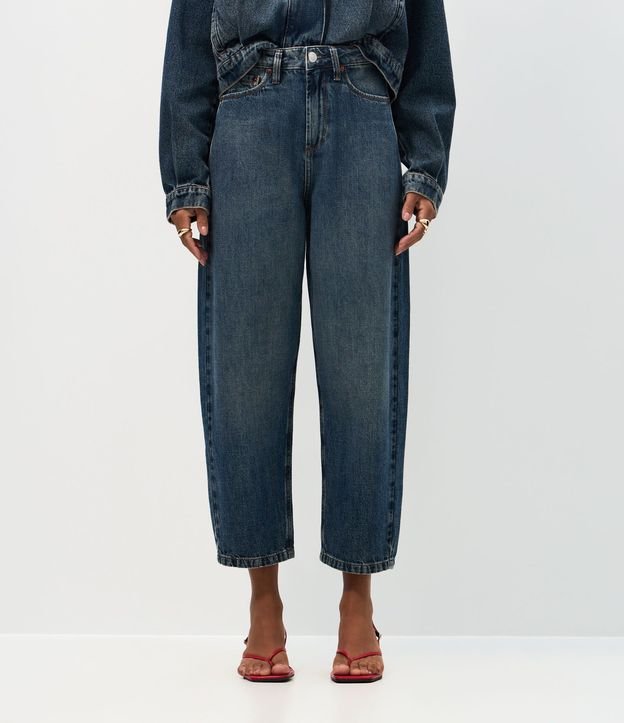 Pantalón Carrot en Jeans con Cintura Alta 3