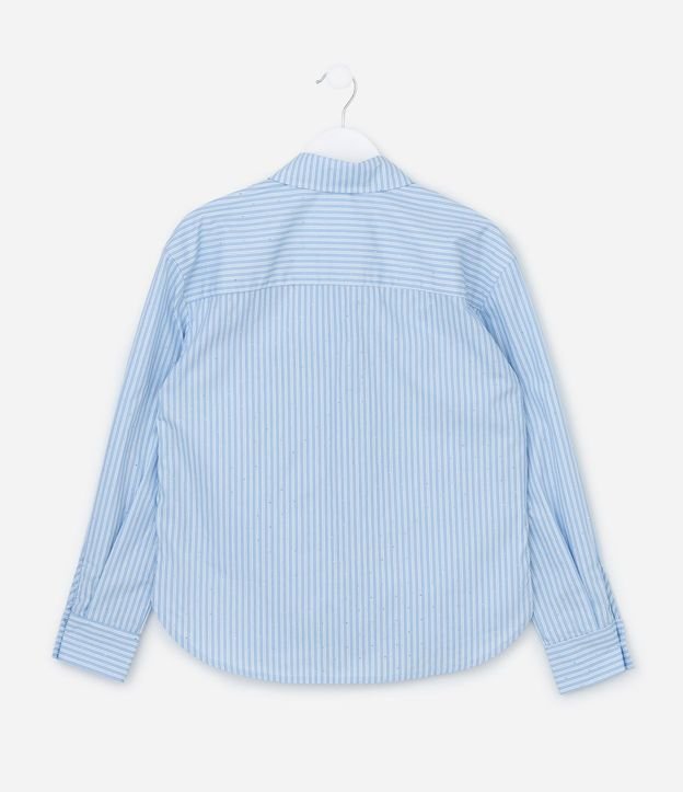 Camisa Infantil Sastre en Tricolina Listrado con Brillos – Talle 5 a 14 años 2