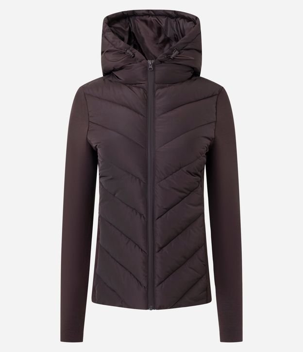 Campera Acolchoada con Mangas y Laterales en Malla
