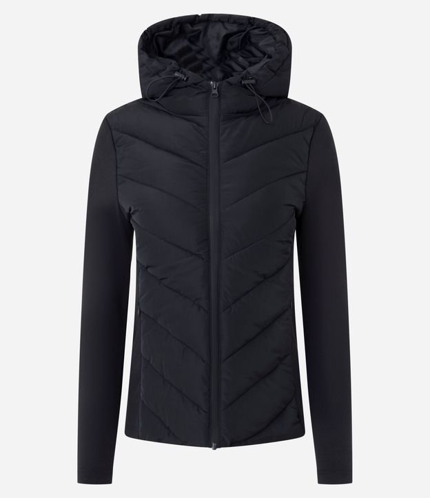 Campera Acolchoada con Mangas y Laterales en Malla