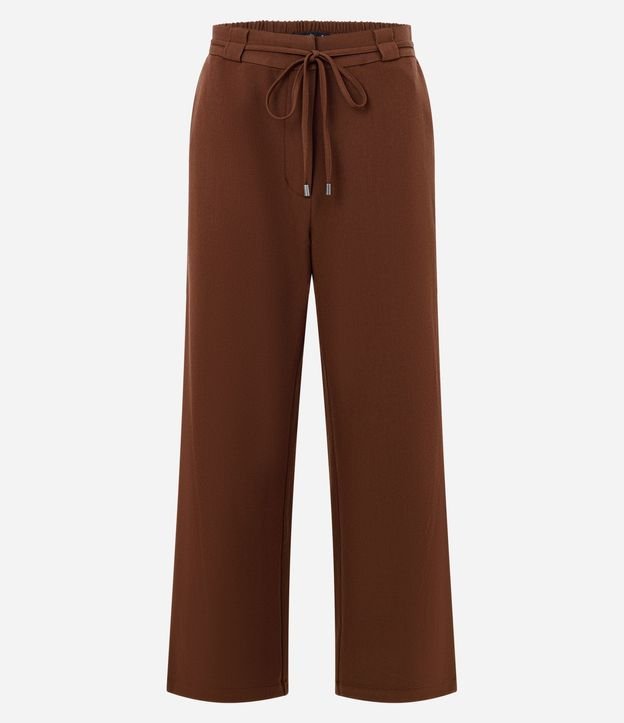 Pantalón Sastre Wide en Crepé con Cintura Elástica 5