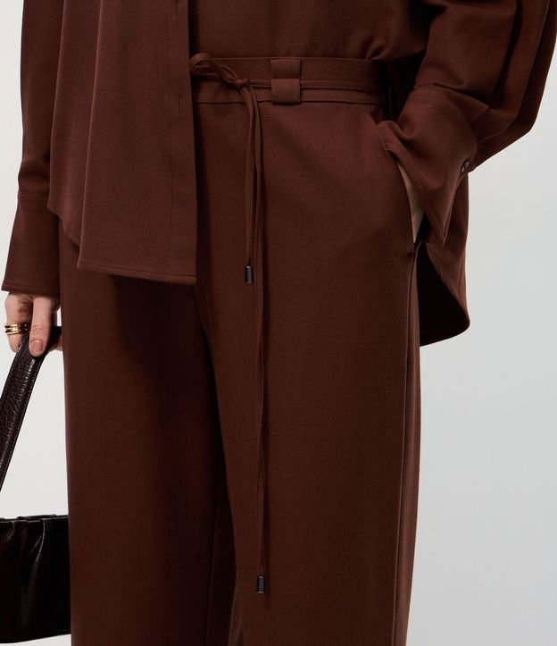 Pantalón Sastre Wide en Crepé con Cintura Elástica 4