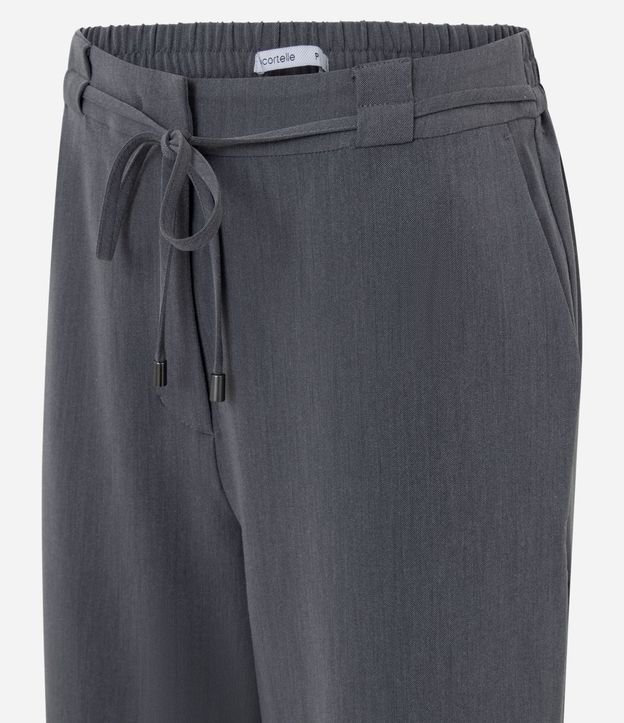 Pantalón Sastre Wide en Crepé con Cintura Elástica 6